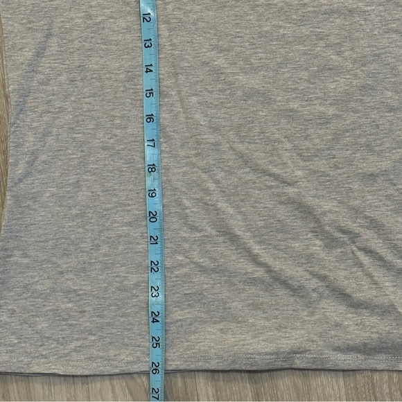 Bam BY BETSY ADAM SHORT SLEEVE ATTACHED FACE MASK T-SHIRT SZ L GRAY - Picture 11 of 11